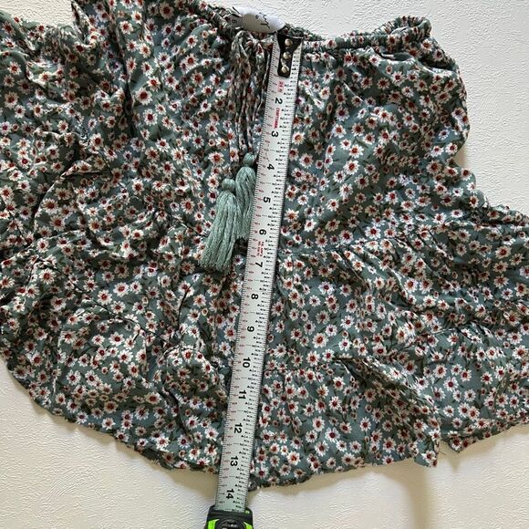 Princess Polly Green Floral Daisy Mini Skirt Women’s Size 6 | Boho Festival Tass - Picture 6 of 7